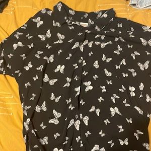 Black top with butterflies